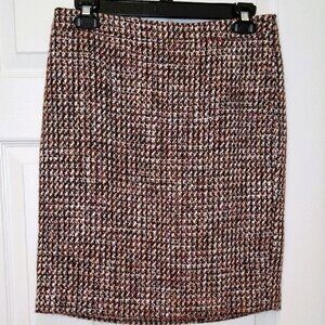 LOFT Brown Tweed Pencil Skirt